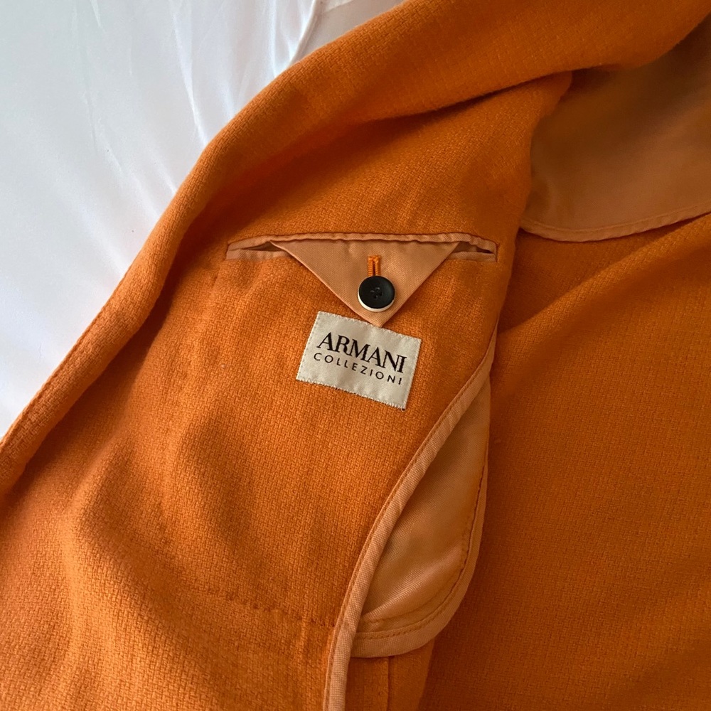 Armani men’s sz 46 orange deconstructed blazer